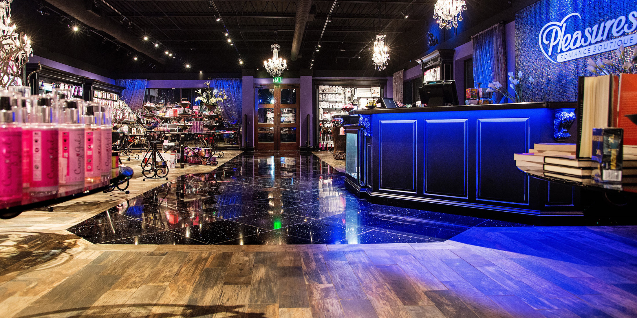 Inside a Pleasures Romance Boutique
